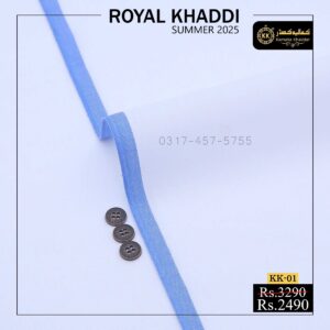 KK-01 Pure White Royal Khaddi Summer Collection