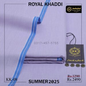 KK-08 Indigo Royal Khaddi Summer Khaddar