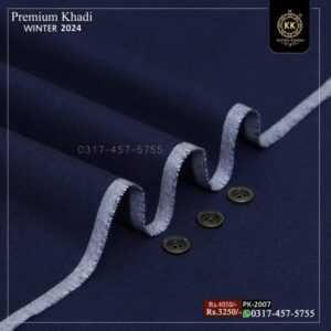 PK-2007 Premium Navy Blue Winter Khaddar 2024-25