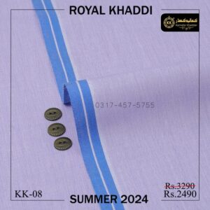 KK-08 Indigo Royal Khaddi Summer Khaddar