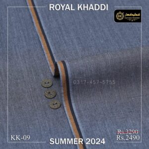 KK-09 Malaysia Grey ROYAL KHADDI Summer Khaddar