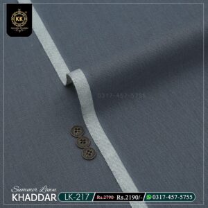 LK-217 Grey Summer Lawn Khadi Khaddar