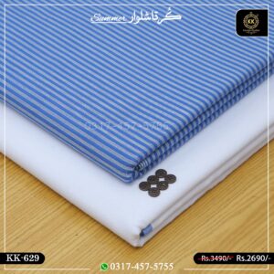 KK-629 Designer Premium Khaddar Kurta With White Shalwar