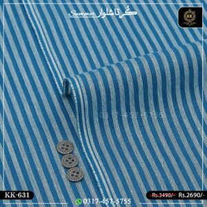 KK-631 Designer Premium Khaddar Kurta With White Shalwar